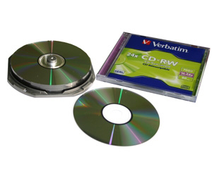 CD-RW 700MB/12x, Cake Box, 10gab, Verbatim